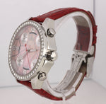 Jacob & Co. Five Time Zones Diamond Pink Mother of Pearl Stainless Steel Watch