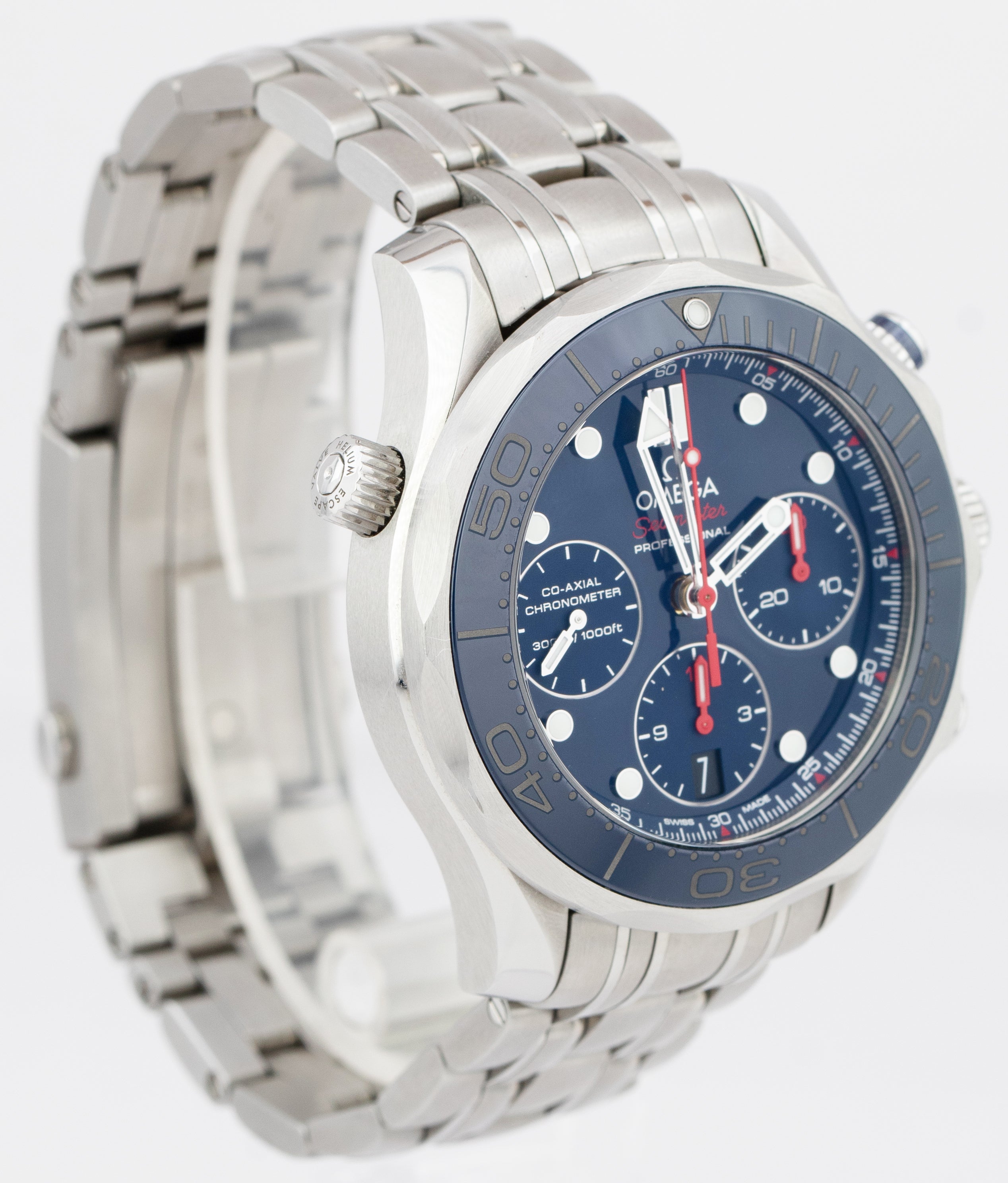 Omega Seamaster Diver 300 Chronograph 42mm Blue Steel 212.30.42.50.03.001 Watch