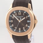 2016 PAPERS 5167R Patek Philippe Aquanaut Rose Gold Brown 40mm Tropical Watch