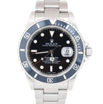 Men's Rolex Submariner Date 40mm Black Stainless Steel Pre-Ceramic Watch 16610