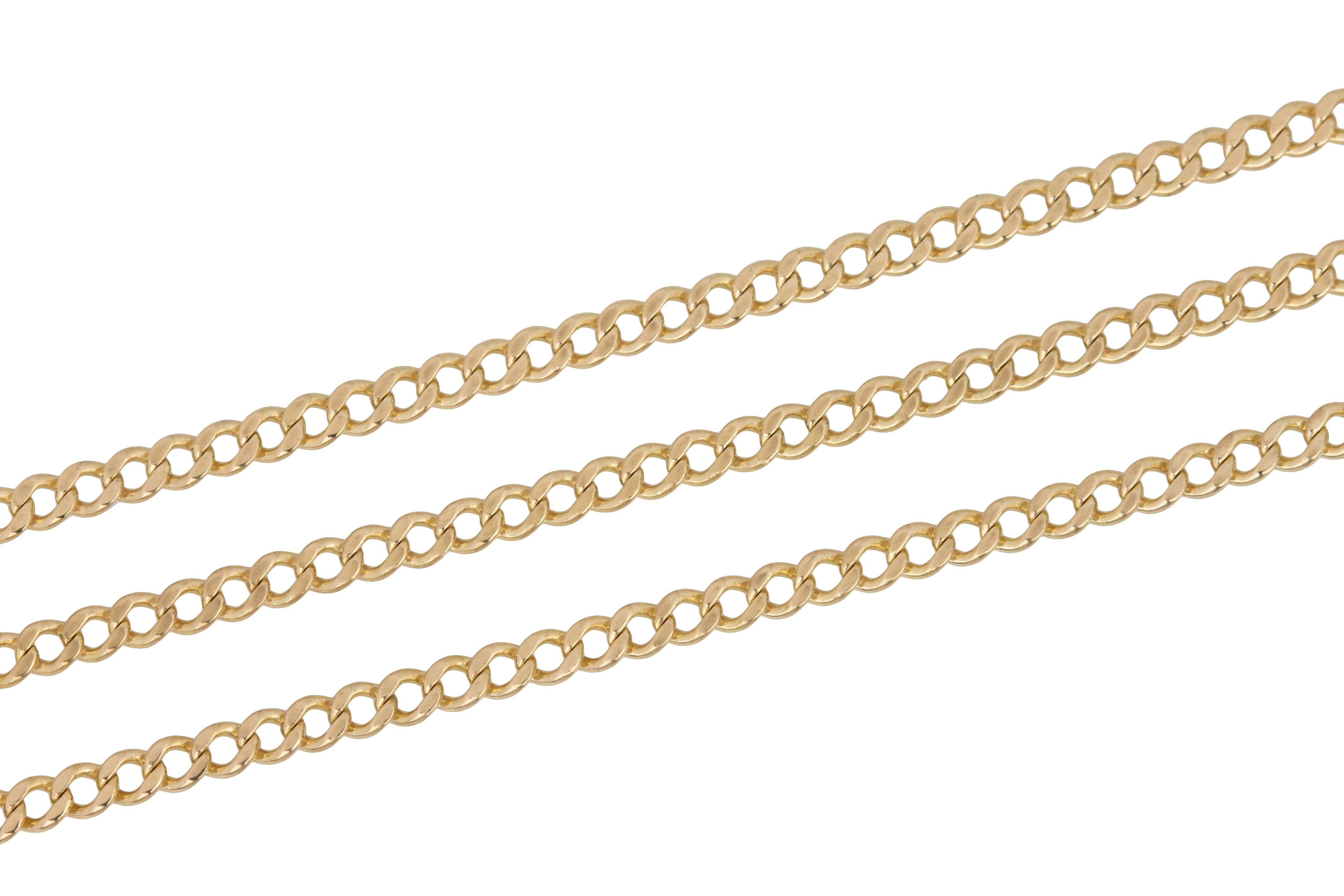 Men's Solid 14K Yellow Gold 2mm Curb Link Chain 26.00" Necklace 7.8gr