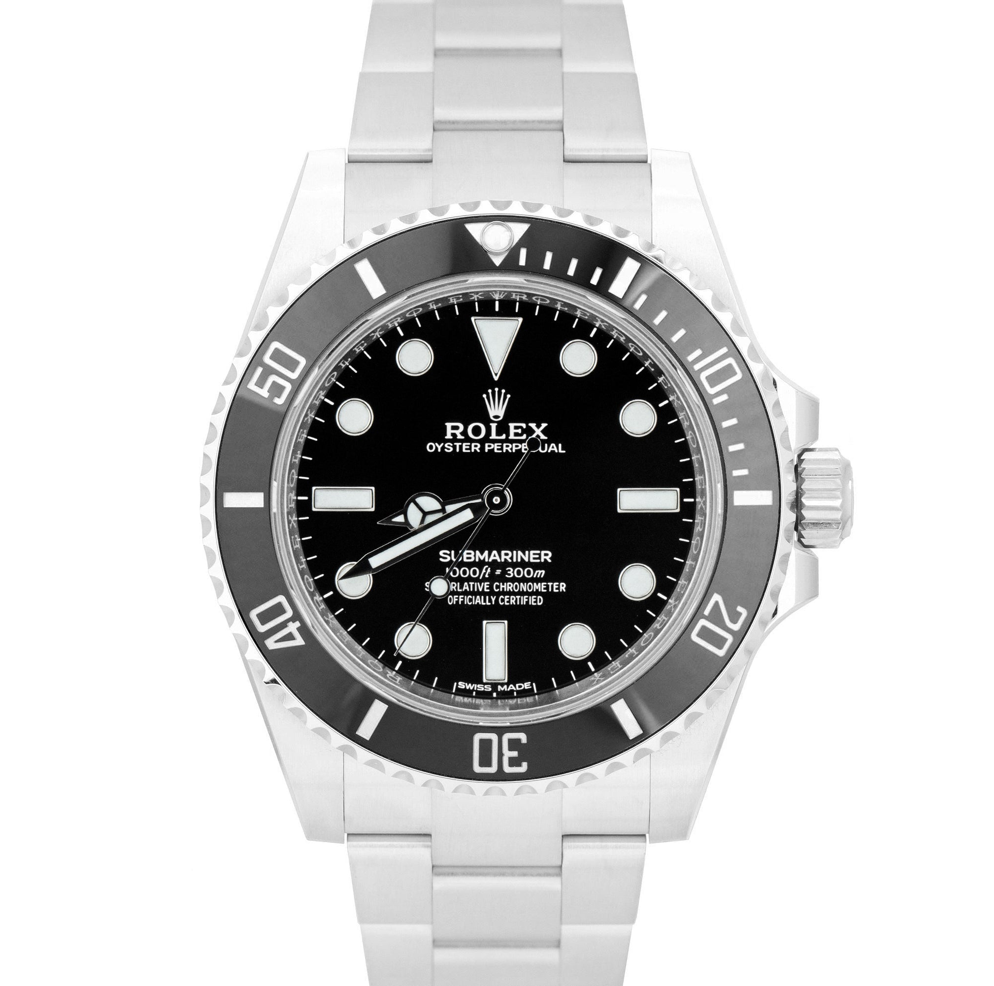 2021 Rolex Submariner No-Date Stainless 40mm Black Ceramic Dive Watch 114060