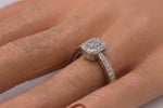 Lovely 14K White Gold 0.45ctw Baguette Cut Diamond Anniversary Engagement Ring