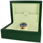 MINT Rolex Submariner Date Flat Blue Ceramic 18K Yellow Gold 40mm Watch 116618 B