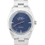 RARE VINTAGE 1987 Rolex Air-King 5500 BLUE DIAL Stainless Steel 34mm Watch 14000
