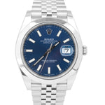 2020 Rolex DateJust 41 Blue Stick Stainless Steel Jubilee Watch 126300 FULL SET