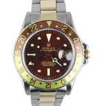 Vintage 1973 Rolex GMT-Master 1675 Brown Root Beer Two-Tone 18K Gold Stainless