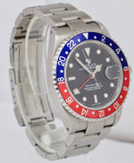 2002 Rolex GMT-Master 40mm PEPSI Blue / Red Bezel Stainless Steel Watch 16710