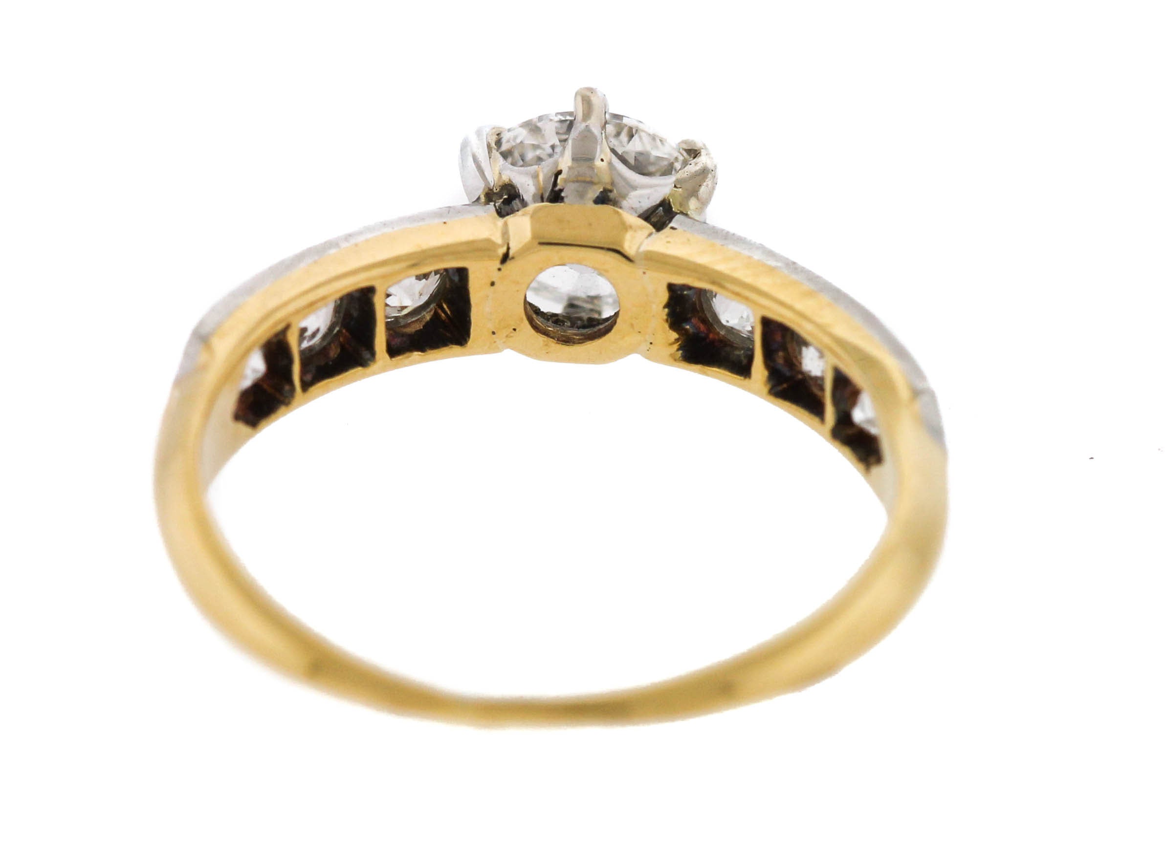 Lovely Ladies Vintage Estate 18K Yellow Gold 1.07ctw Diamond Engagement Ring EGL