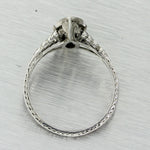 1920s Antique Art Deco Estate Platinum 1.41ctw Diamond Engagement Ring EGL T1