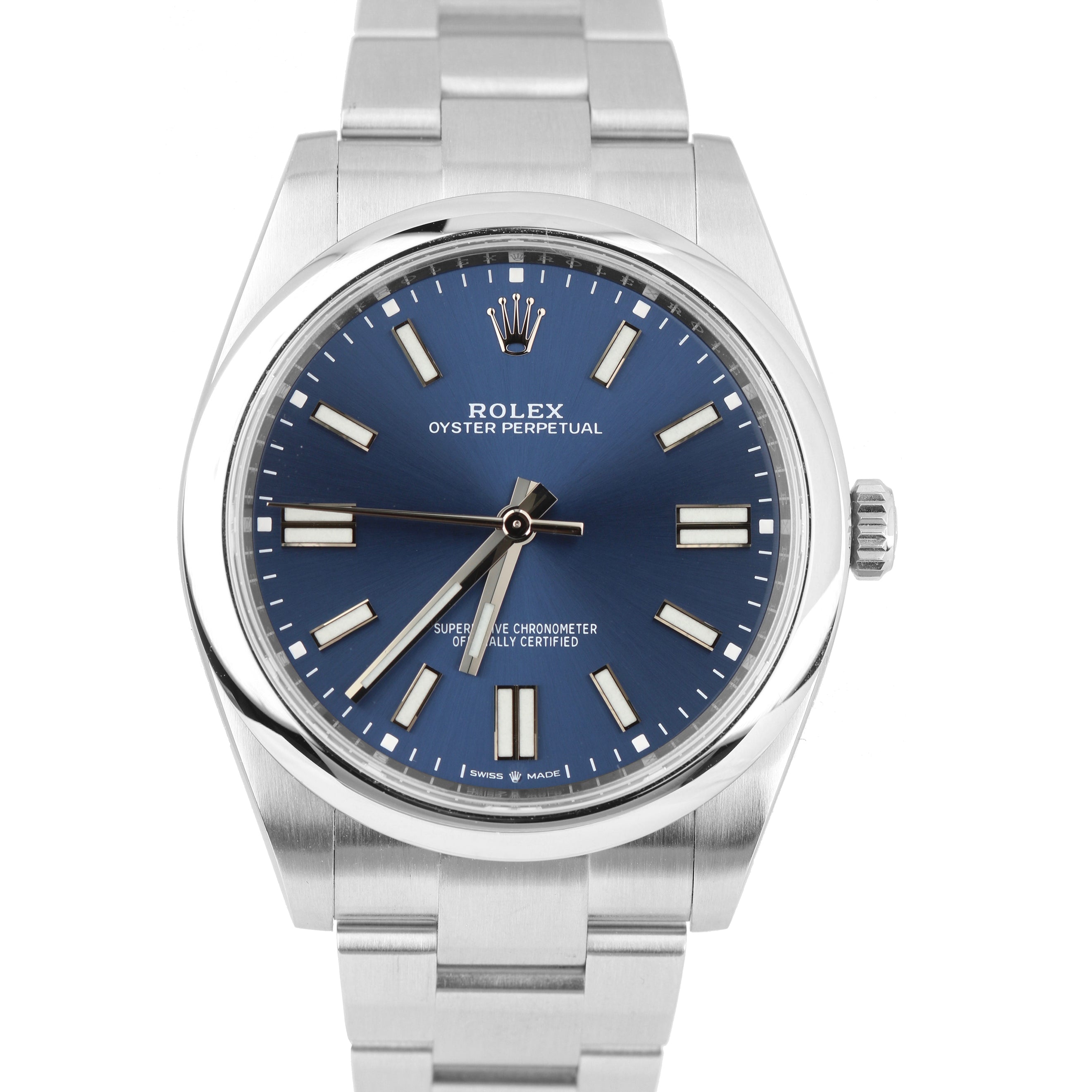 November 2020 Rolex Oyster Perpetual 41mm BLUE Stainless Oyster Watch 124300 B&P