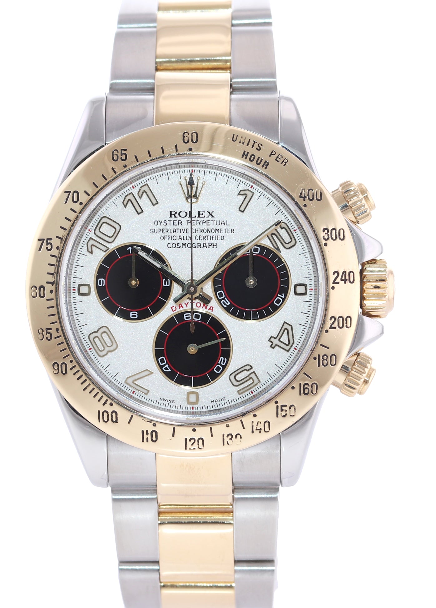 2020 RSC Paper Rolex Daytona 116523 White Panda Steel Yellow Gold Two Tone Watch