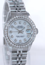 Ladies Rolex DateJust 26mm Stainless Steel MOP Diamond Jubilee Date Watch 79190