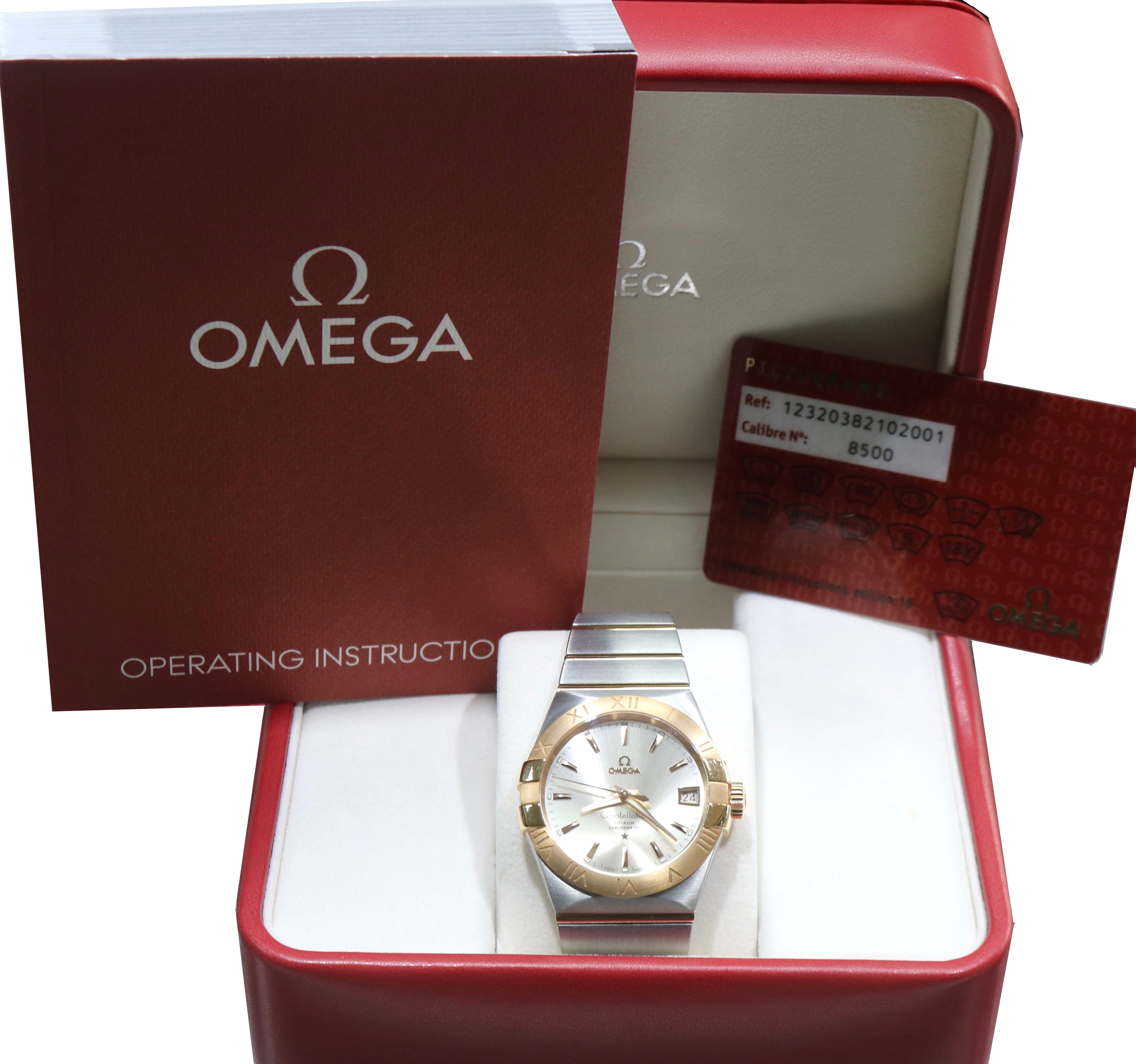 NEW 2020 Omega Constellation 38mm Two-Tone 18k Gold Auto 123.20.38.21.02.001