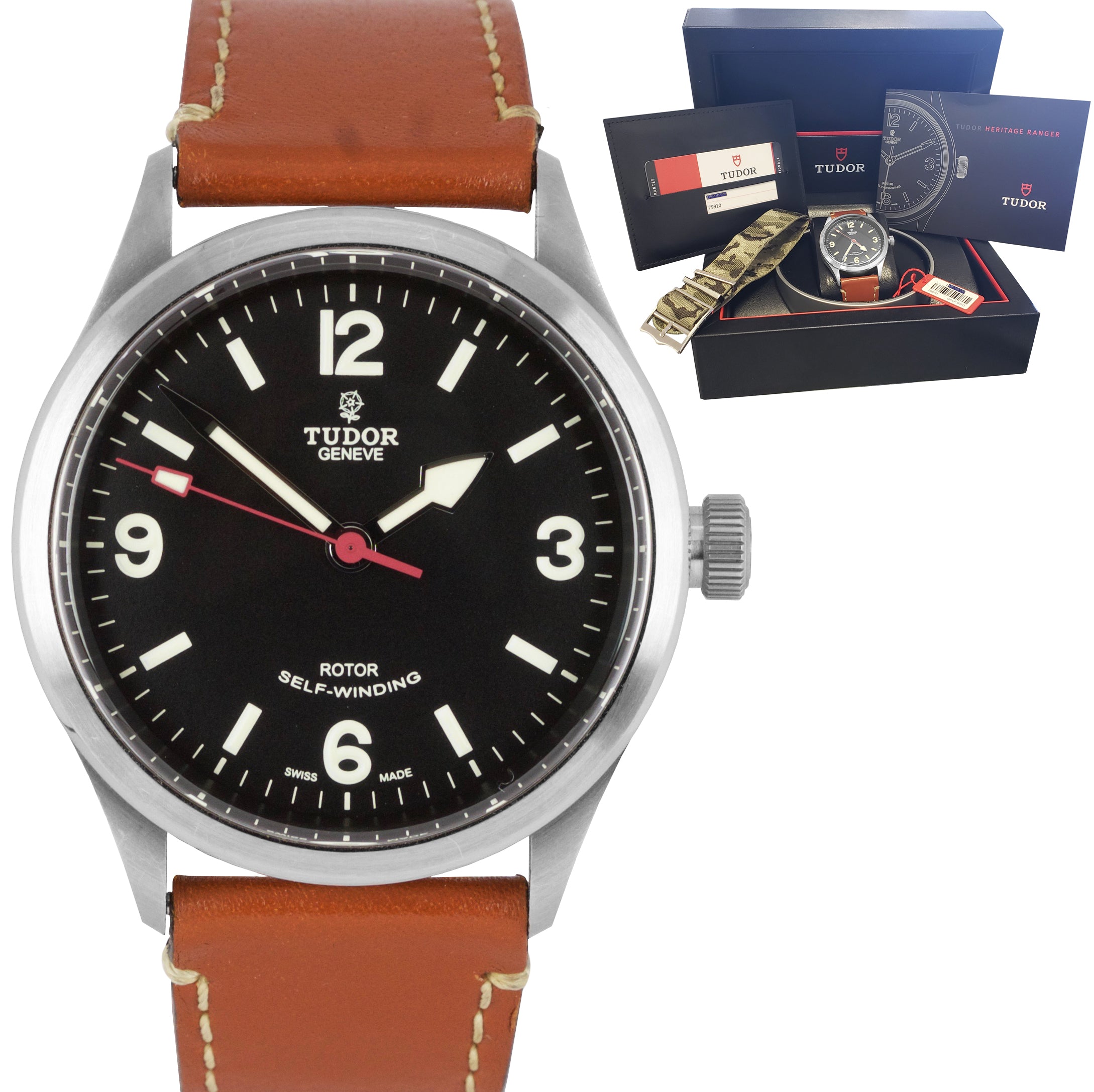 2016 TUDOR Heritage Ranger Stainless Steel 41mm Black Automatic Watch M79910