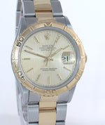 PAPERS Rolex DateJust Turn-O-Graph Champagne 16263 Two Tone Gold Thunderbird Box