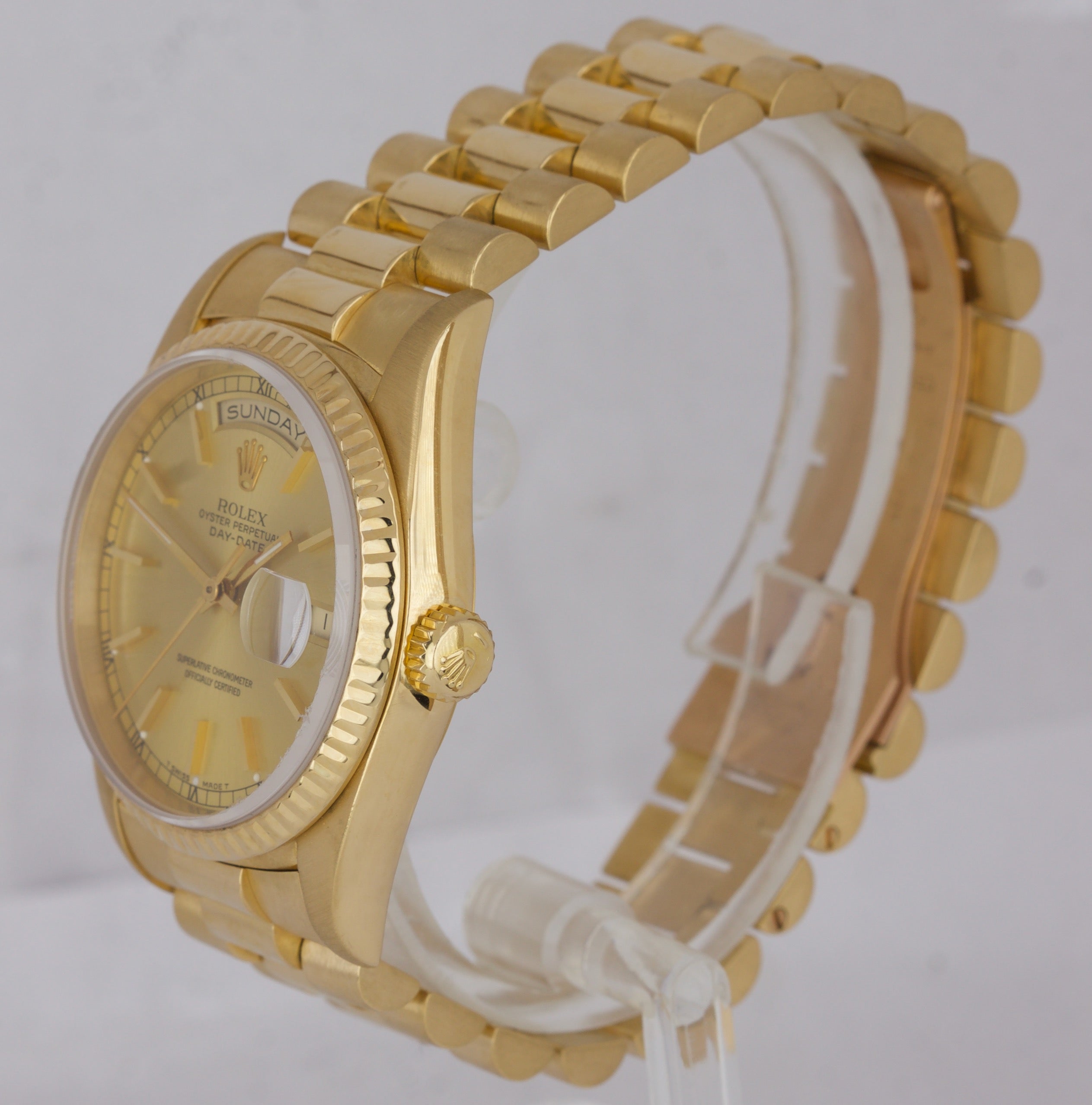 1993 Rolex Day-Date President 36mm Double Quickset 18K Yellow Gold Watch 18238
