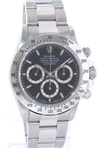 1998 Rolex 16520 Zenith Daytona Tritium Black Dial 40mm Chrono Watch Box