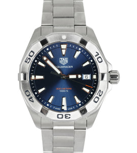 TAG Heuer Aquaracer Blue Stainless Steel Date 41mm Quartz Watch WBD1112.BA0928