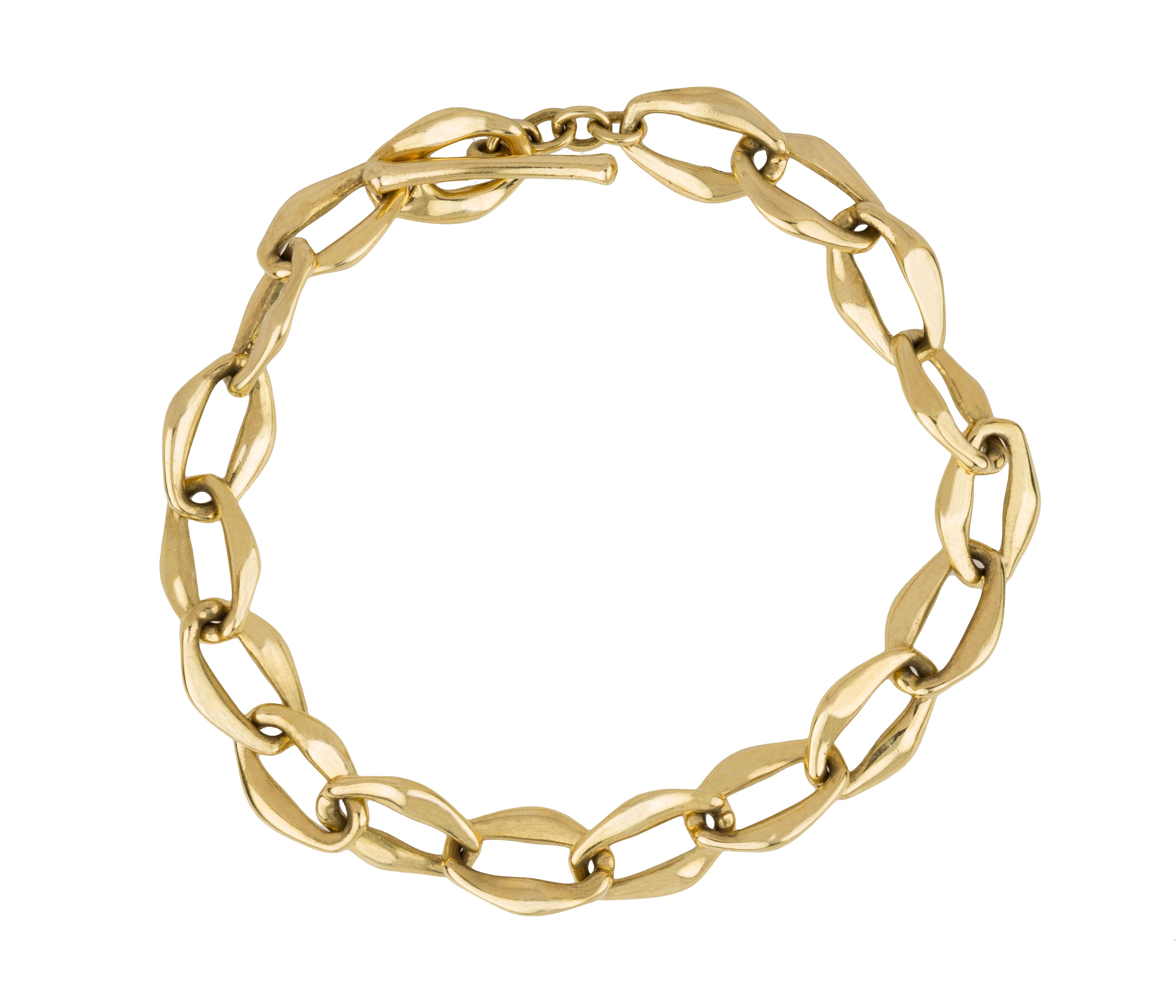 Italian 18kt Gold Over Sterling Paper Clip Link Toggle Bracelet |  Ross-Simons