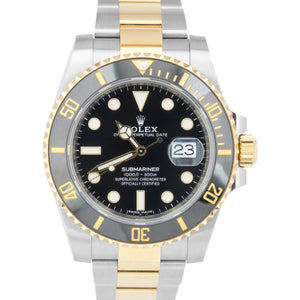 2020 MINT Rolex Submariner Ceramic 116613 LN Two-Tone Gold Black Dive Watch B+P