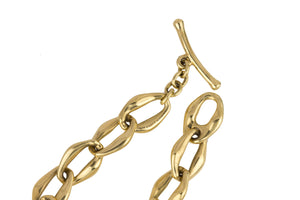 Tiffany & Co. Elsa Peretti 18K 750 Yellow Gold Aegean Toggle 7.75" Bracelet