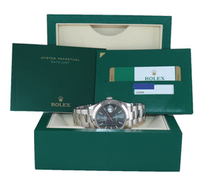 2017 PAPERS Rolex DateJust 41 Steel 126300 Rhodium Grey Jubilee Band Watch Box