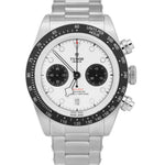NEW AUGUST 2021 Tudor Black Bay Chrono PANDA 41mm White Steel Watch 79360 B+P