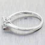 Ladies Modern Solid 14k White Gold .25ctw Diamond Halo Engagement Ring