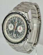 Vintage Breitling Navitimer Chronograph Black 1806 Stainless Steel 48mm Watch