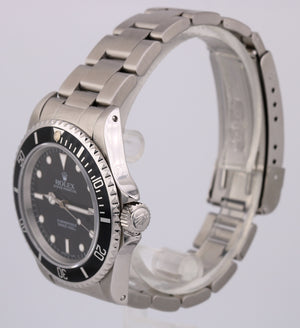1995 Rolex Submariner No-Date Stainless Tritium Black Dive 40mm Watch 14060