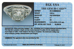 Antique Art Deco 18K White Gold Filigree 0.88ctw Diamond Engagement Ring EGL USA