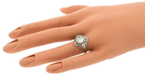 Ladies Antique Art Deco Platinum Filigree 1.18ctw Diamond Engagement Ring EGL