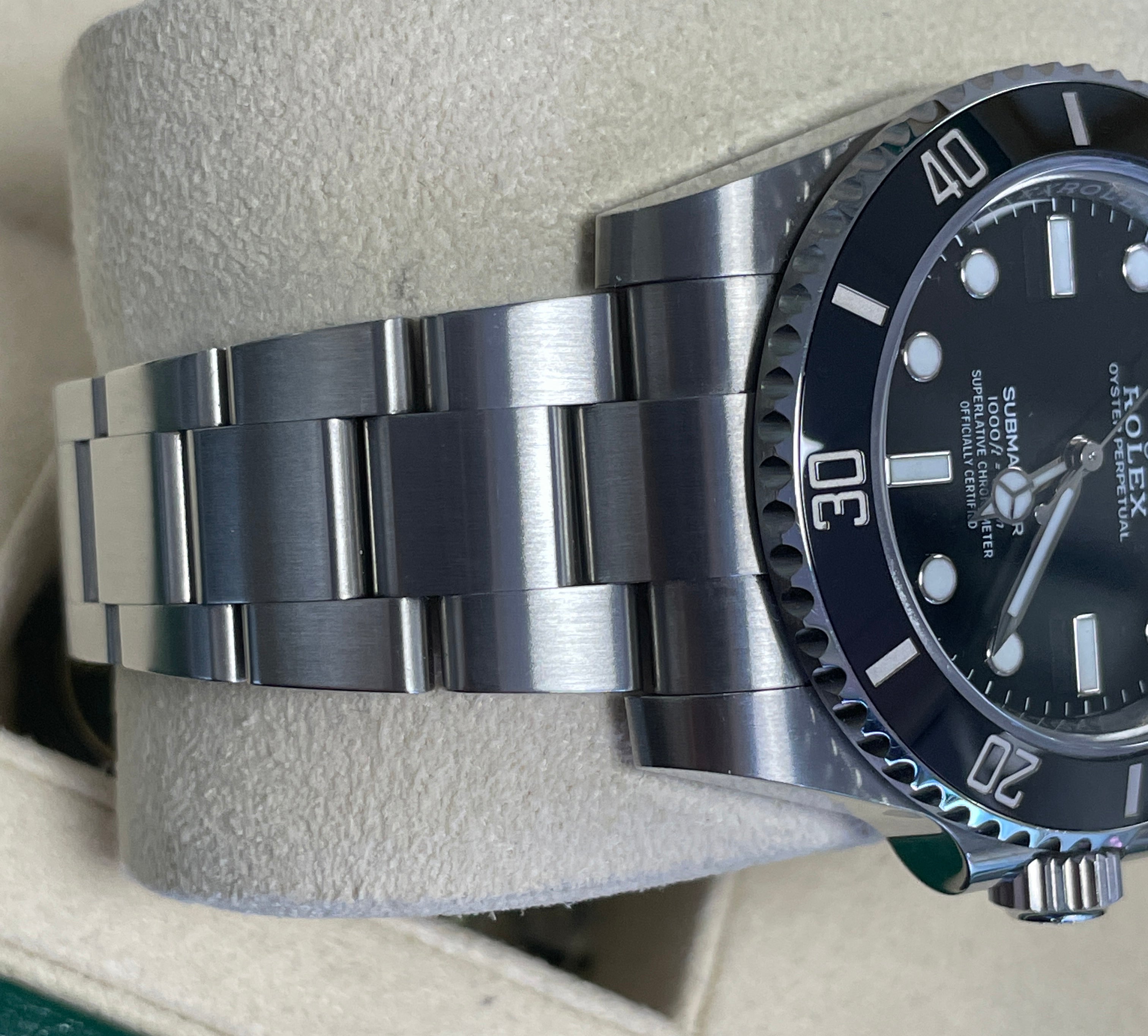 2019 UNPOLISHED Rolex Submariner No-Date Stainless Steel 40mm Black Watch 114060