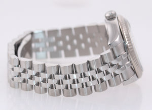 2009 Ladies Rolex DateJust MidSize 31mm Silver Stick Fluted Steel 178274 Watch B