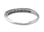 Ladies Dainty 14K White Gold 0.07ctw Diamond Stackable Anniversary Band Ring