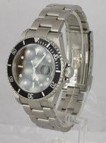 2003 UNPOLISHED BOX PAPERS Rolex Submariner Date Stainless 40mm Watch 16610 SEL