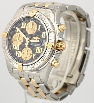 Breitling Cockpit Chrono 39mm Stainless Steel Gold Black B13358 Two-Tone Watch