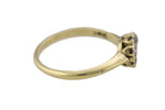 Ladies Dainty 14K Yellow Gold 0.24ctw Rose Cut Diamond Opal Flower Ring