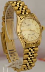 Ladies Rolex Oyster Perpetual Jubilee 18K Yellow Gold 6751 31mm Champagne Watch