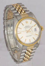 FULL SET Rolex DateJust 36mm 16013 Two-Tone Yellow Gold Champagne Jubilee Watch