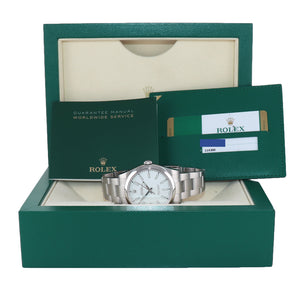 2019 PAPERS Rolex Oyster Perpetual Steel 39mm White Dial 114300 Watch Box