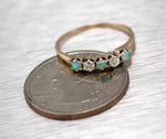 Lovely Ladies Vintage Estate 14K Yellow Gold 0.23ctw Diamond Opal Ring
