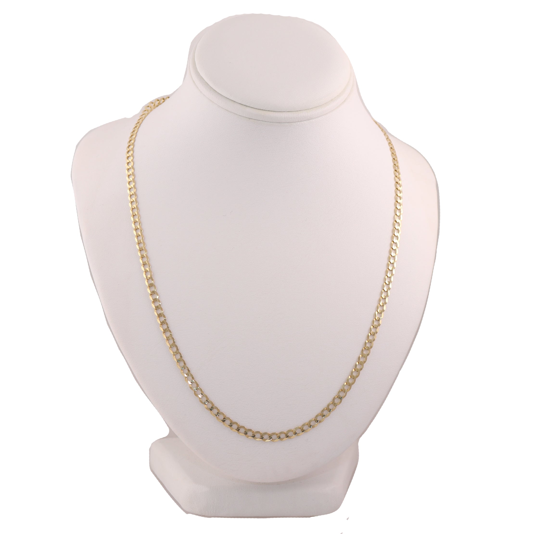 Modern 8.38g 14k Yellow Gold Cuban Curb Link 22" Chain Necklace