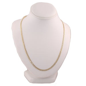 Modern 8.38g 14k Yellow Gold Cuban Curb Link 22" Chain Necklace