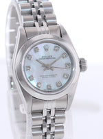 Ladies Rolex Oyster Perpetual 67230 MOP Diamond Steel Jubilee Watch Box