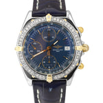 Breitling Chronomat Automatic Chronograph 39mm Blue B13048 2 Tone Diamond Watch