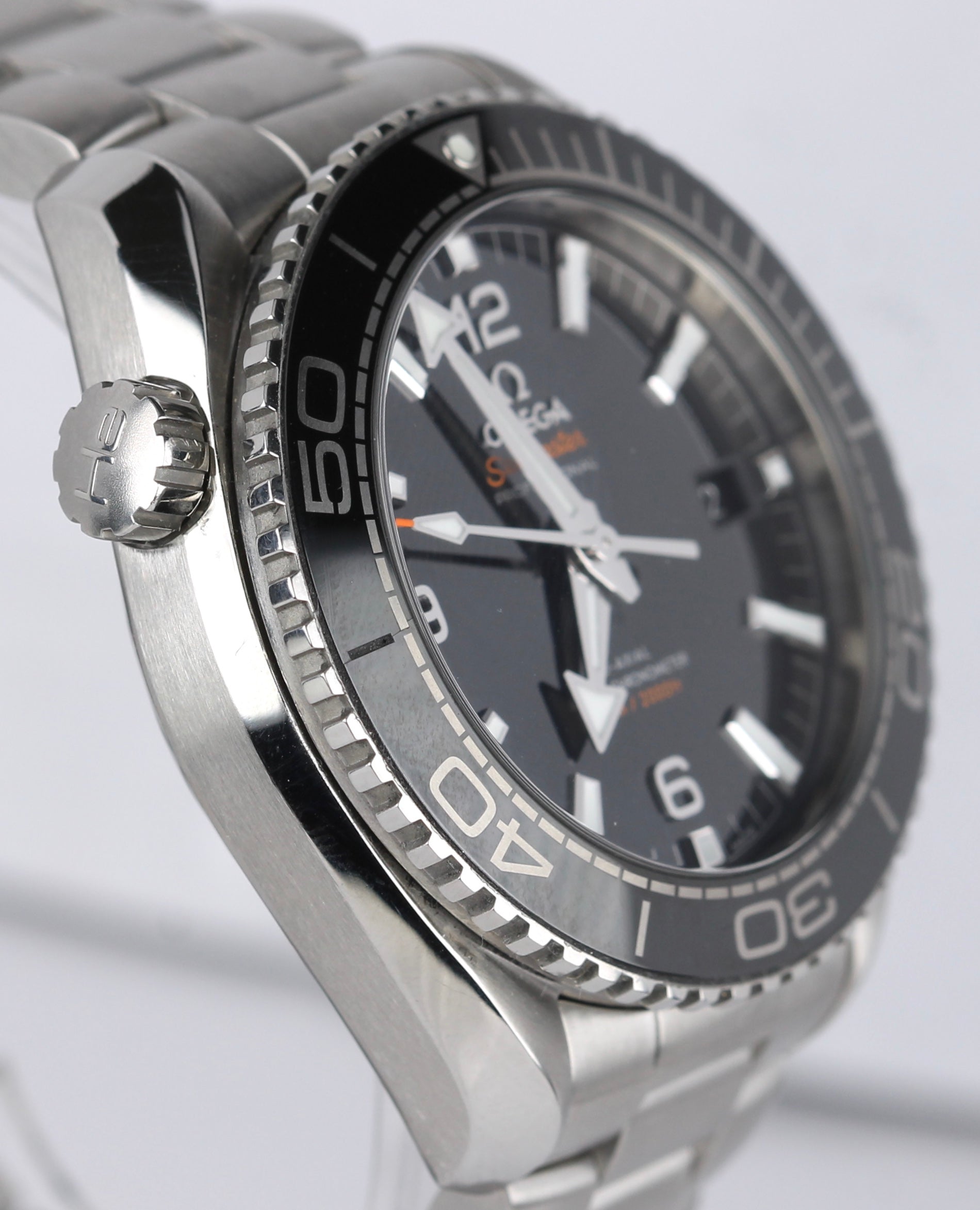2016 MINT Omega Seamaster Planet Ocean 43.5mm 215.30.44.21.01.001 Ceramic Watch