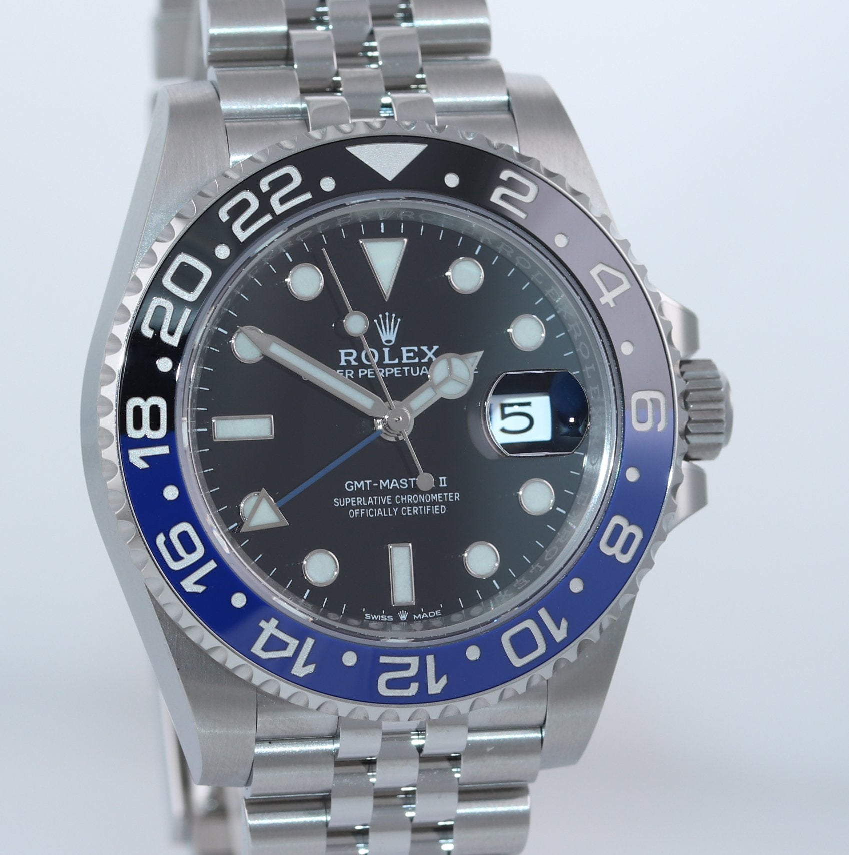 2021 PAPERS Rolex GMT Master Batman Blue Jubilee 126710 Watch Box