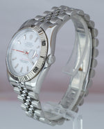 MINT Rolex DateJust 116264 Turn-O-Graph 36mm Thunderbird White Jubilee Watch